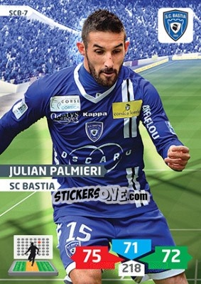 Sticker Julian Palmieri - FOOT 2013-2014. Adrenalyn XL n. SCB-7 - Panini