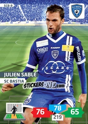 Sticker Julien Sablé - FOOT 2013-2014. Adrenalyn XL n. SCB-8 - Panini