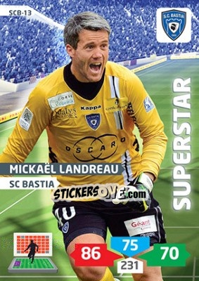 Sticker Mickaël Landreau - FOOT 2013-2014. Adrenalyn XL n. SCB-13 - Panini