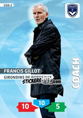 Sticker Francis Gillot - FOOT 2013-2014. Adrenalyn XL n. GDB-2 - Panini