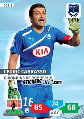 Cromo Cédric Carrasso - FOOT 2013-2014. Adrenalyn XL n. GDB-3 - Panini