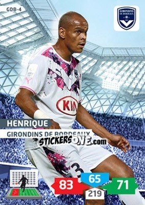 Sticker Henrique - FOOT 2013-2014. Adrenalyn XL n. GDB-4 - Panini