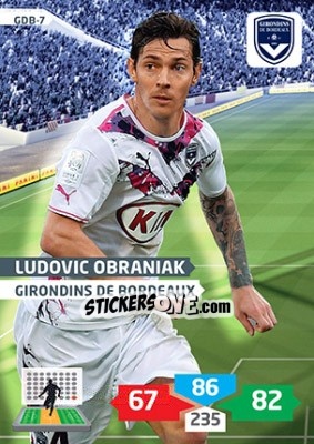 Sticker Ludovic Obraniak - FOOT 2013-2014. Adrenalyn XL n. GDB-7 - Panini