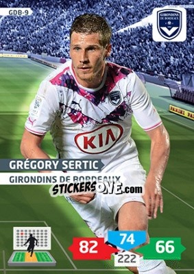 Sticker Grégory Sertic - FOOT 2013-2014. Adrenalyn XL n. GDB-9 - Panini