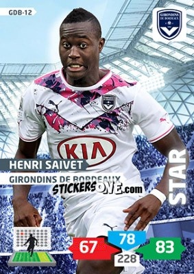 Sticker Henri Saivet - FOOT 2013-2014. Adrenalyn XL n. GDB-12 - Panini