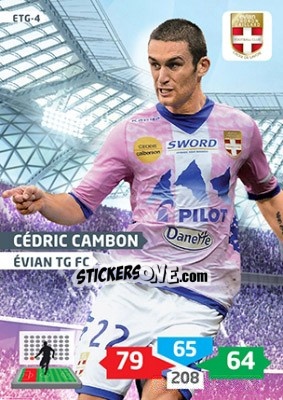 Figurina Cédric Cambon - FOOT 2013-2014. Adrenalyn XL n. ETG-4 - Panini