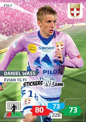 Sticker Daniel Wass - FOOT 2013-2014. Adrenalyn XL n. ETG-7 - Panini