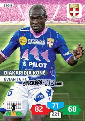 Figurina Djakaridja Koné - FOOT 2013-2014. Adrenalyn XL n. ETG-8 - Panini