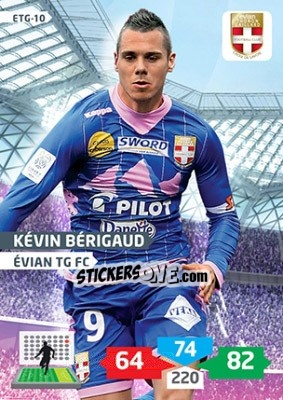 Sticker Kévin Bérigaud - FOOT 2013-2014. Adrenalyn XL n. ETG-10 - Panini