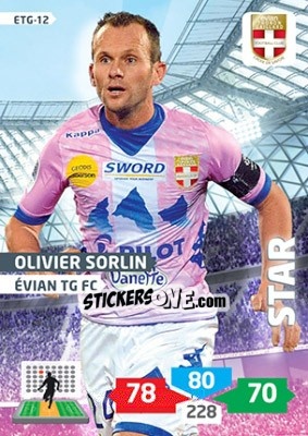 Sticker Olivier Sorlin - FOOT 2013-2014. Adrenalyn XL n. ETG-12 - Panini