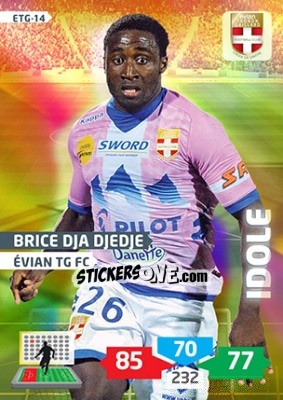 Sticker Brice Dja Djedje - FOOT 2013-2014. Adrenalyn XL - Panini