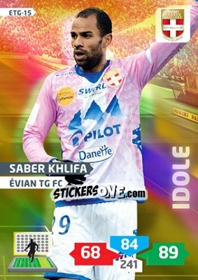 Sticker Saber Khalifa - FOOT 2013-2014. Adrenalyn XL n. ETG-15 - Panini