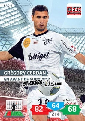 Sticker Grégory Cerdan - FOOT 2013-2014. Adrenalyn XL - Panini