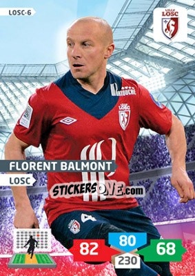Cromo Florent Balmont - FOOT 2013-2014. Adrenalyn XL n. LOSC-6 - Panini