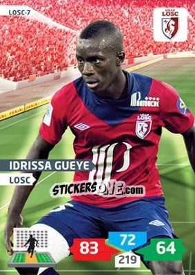Sticker Idrissa Gueye - FOOT 2013-2014. Adrenalyn XL n. LOSC-7 - Panini