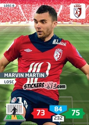 Figurina Marvin Martin - FOOT 2013-2014. Adrenalyn XL n. LOSC-8 - Panini