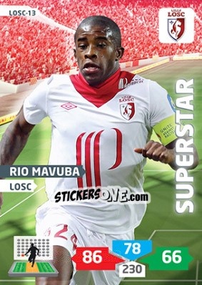 Sticker Rio Mavuba - FOOT 2013-2014. Adrenalyn XL n. LOSC-13 - Panini