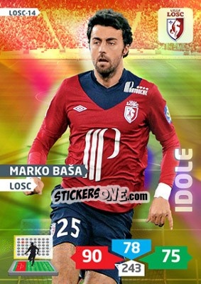 Sticker Marko Baša - FOOT 2013-2014. Adrenalyn XL n. LOSC-14 - Panini