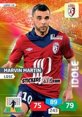 Sticker Marvin Martin - FOOT 2013-2014. Adrenalyn XL n. LOSC-15 - Panini