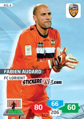 Sticker Fabien Audard - FOOT 2013-2014. Adrenalyn XL n. FCL-3 - Panini
