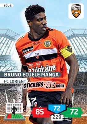 Cromo Bruno Ecuele Manga - FOOT 2013-2014. Adrenalyn XL - Panini