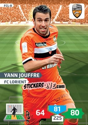 Sticker Yann Jouffre - FOOT 2013-2014. Adrenalyn XL n. FCL-8 - Panini