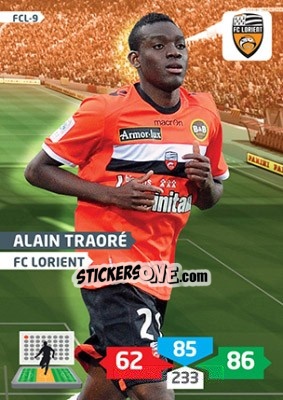 Sticker Alain Traoré - FOOT 2013-2014. Adrenalyn XL n. FCL-9 - Panini