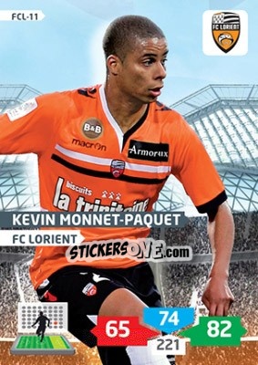 Sticker Kevin Monnet-Paquet - FOOT 2013-2014. Adrenalyn XL - Panini