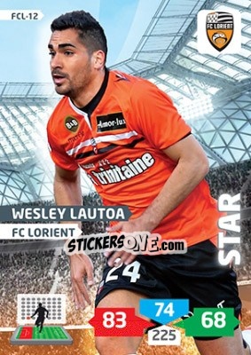 Sticker Wesley Lautoa - FOOT 2013-2014. Adrenalyn XL n. FCL-12 - Panini