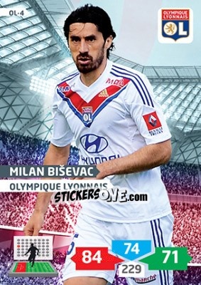 Figurina Milan Biševac - FOOT 2013-2014. Adrenalyn XL - Panini