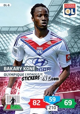 Figurina Bakary Koné - FOOT 2013-2014. Adrenalyn XL - Panini