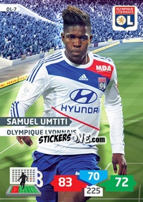 Sticker Samuel Umtiti - FOOT 2013-2014. Adrenalyn XL n. OL-7 - Panini
