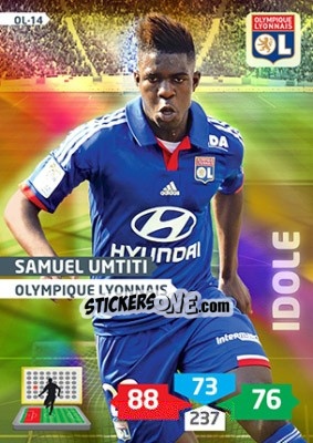 Sticker Samuel Umtiti - FOOT 2013-2014. Adrenalyn XL n. OL-14 - Panini