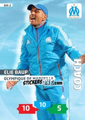 Sticker Elie Baup - FOOT 2013-2014. Adrenalyn XL - Panini
