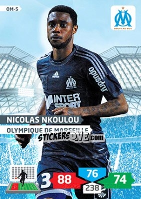 Sticker Nicolas Nkoulou - FOOT 2013-2014. Adrenalyn XL n. OM-5 - Panini