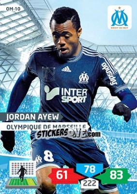 Sticker Jordan Ayew - FOOT 2013-2014. Adrenalyn XL n. OM-10 - Panini