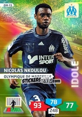 Sticker Nicolas Nkoulou - FOOT 2013-2014. Adrenalyn XL n. OM-15 - Panini