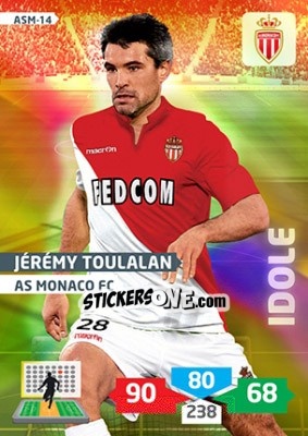 Sticker Jérémy Toulalan - FOOT 2013-2014. Adrenalyn XL - Panini