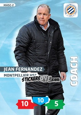 Sticker Jean Fernandez - FOOT 2013-2014. Adrenalyn XL n. MHSC-2 - Panini