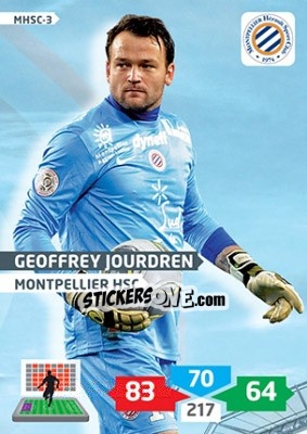Sticker Geoffrey Jourdren - FOOT 2013-2014. Adrenalyn XL n. MHSC-3 - Panini