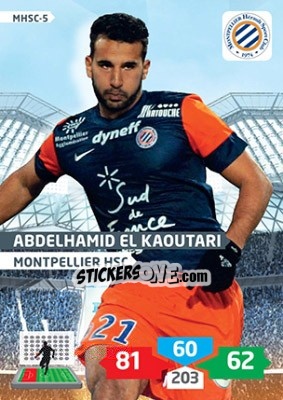 Sticker Abdelhamid EI Kaoutari - FOOT 2013-2014. Adrenalyn XL n. MHSC-5 - Panini