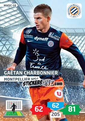 Sticker Gaëtan Charbonnier - FOOT 2013-2014. Adrenalyn XL n. MHSC-10 - Panini