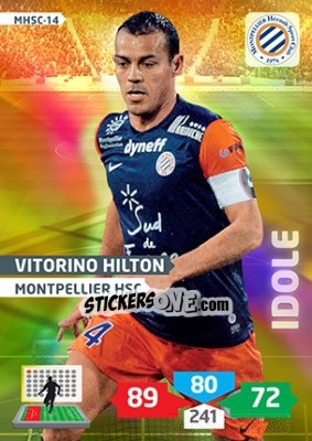 Sticker Vitorino Hilton - FOOT 2013-2014. Adrenalyn XL n. MHSC-14 - Panini
