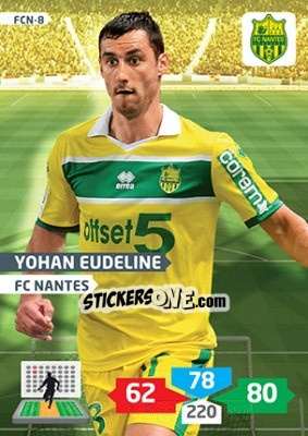 Sticker Yohan Eudeline - FOOT 2013-2014. Adrenalyn XL - Panini