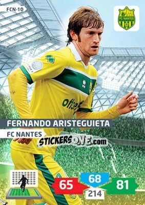 Sticker Fernando Aristeguieta - FOOT 2013-2014. Adrenalyn XL n. FCN-10 - Panini