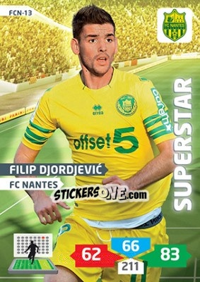 Sticker Filip Djordjevic - FOOT 2013-2014. Adrenalyn XL n. FCN-13 - Panini
