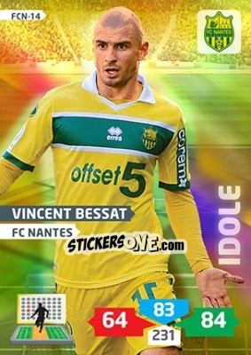 Sticker Vincent Bessat - FOOT 2013-2014. Adrenalyn XL n. FCN-14 - Panini
