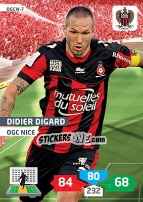 Sticker Didier Digard - FOOT 2013-2014. Adrenalyn XL n. OGCN-7 - Panini