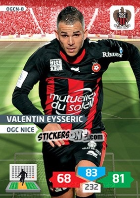 Cromo Valentin Eysseric - FOOT 2013-2014. Adrenalyn XL n. OGCN-8 - Panini