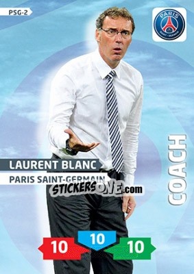 Sticker Laurent Blanc - FOOT 2013-2014. Adrenalyn XL - Panini